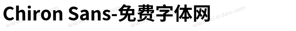 Chiron Sans字体转换